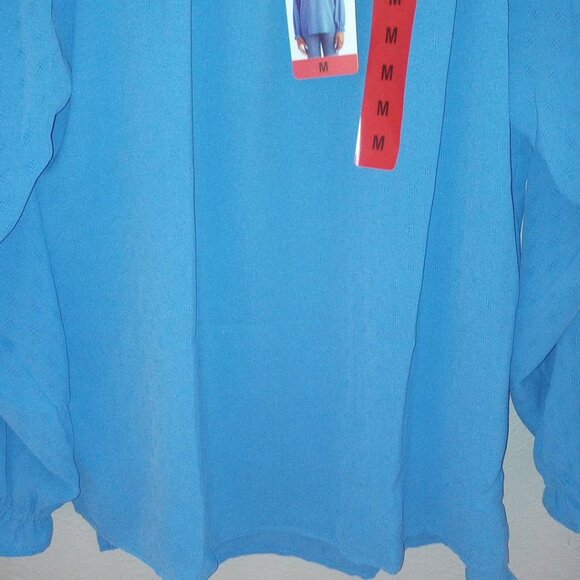 Jessica Simpson Women's Size Medium Blue Long Sleeve Blouse Top NWT - Picture 4 of 5